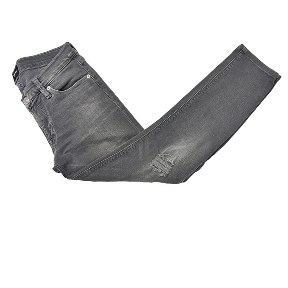 Hudson Krista Ankle Skinny Jeans Solid Gray Size 27 - Picture 3 of 12